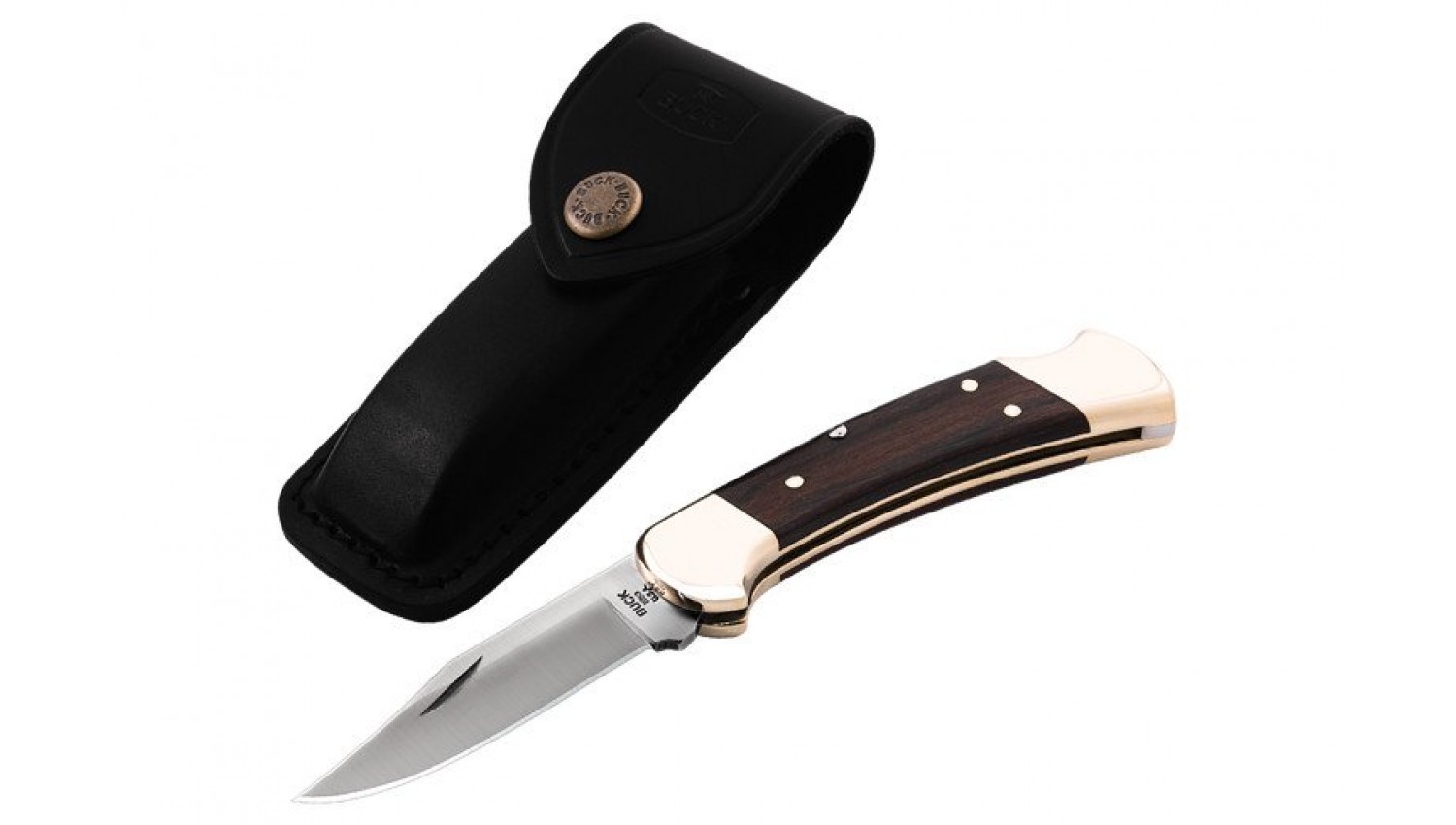 Buck Knives 112 Ranger 3" Crelicam Ebony Folding Blade Knife.