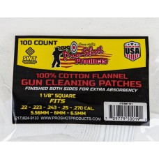 Pro-Shot Products .22-.270 Caliber Gun Cleaning Patches Pro-Shot Products .22-.270 Caliber Gun Cleaning Patches