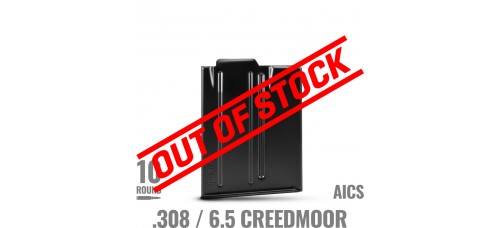 MDT AICS .308 Win/6.5 Creedmoor 10 Round Metal Magazine (without binder plate)