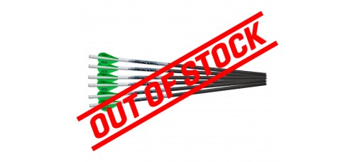 Excalibur Proflight 18" Flat Black Arrows - 6 Pack