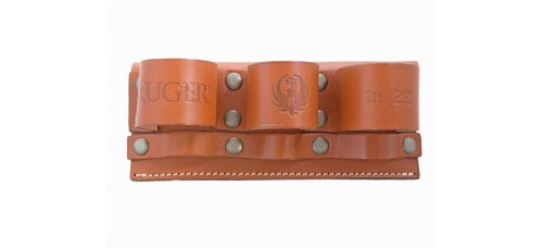 Ruger 10/22 3 Magazine Leather Pouch