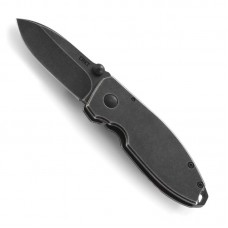 CRKT Squid 2.14" Stonewash/Stainless Folding Knife - Black
