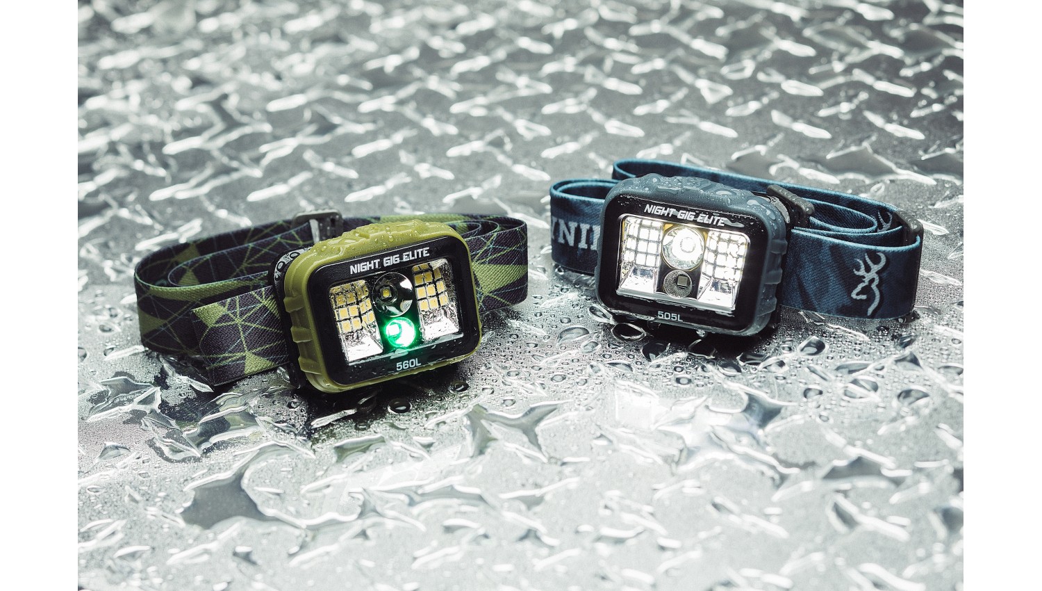 Browning Night Gig Elite Rechargeable Headlamp - Spot & Flood Beam With Green Light