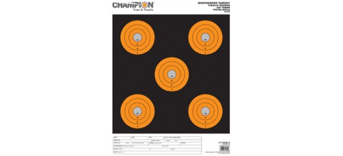 Champion Targets Shotkeeper 5 Bulls Orange Pistol/Rifle Targets
