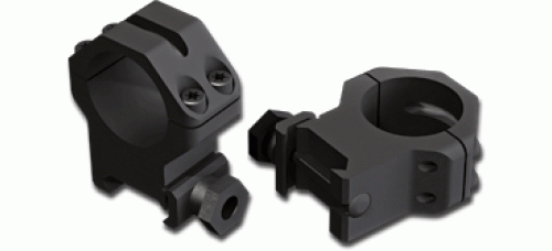 Weaver Four Hole 30mm X-High Rings in Matte Black