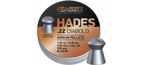 JSB Match Diabolo Hades .22 Caliber 15.89 Grain Diabolo Pellets