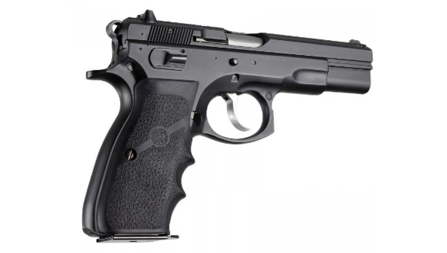 Hogue CZ-75 Rubber Wraparound Grip - With Finger Grooves.