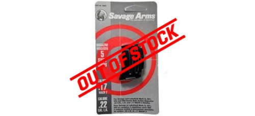 Savage Arms .17 Mach 2/.22 LR 5 Shot Blued Magazine Savage Arms .17 Mach 2/.22 LR 5 Shot Blued Magazine