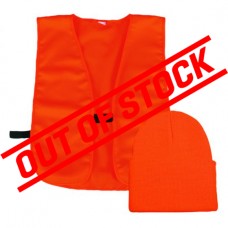 Outdoor Cap Blaze Orange Vest and Knit Cap Combo