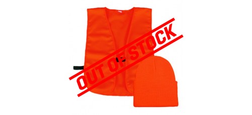 Outdoor Cap Blaze Orange Vest and Knit Cap Combo