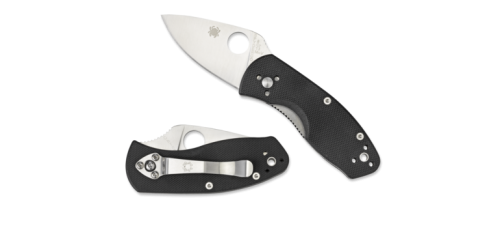 Spyderco Ambitious G-10 Black Plain Edge 5.8" Folding Blade Knife