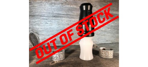 Capital Waterfowling Wise Guy Black Delrin w/White Goose Call