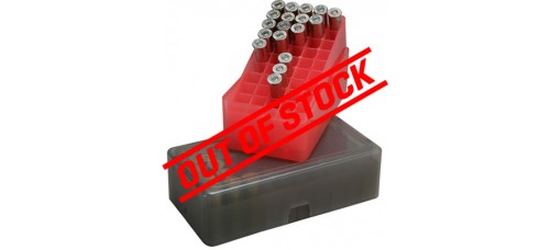 MTM Case-Gard 50 Round Clear Grey Pistol Ammo Box
