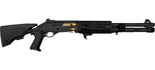 Canuck TacOp Elite 12 Gauge 3" 18.6" Barrel Semi Auto Shotgun - Black/Gold