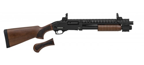 Federation Firearms Gatekeeper 12 Gauge 3" 15" Barrel Pump Action Shotgun - Black/Walnut
