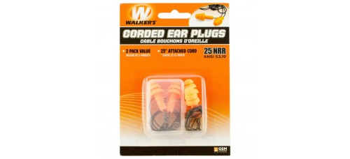 Walker's Corded Ear Plugs - 2 Pack