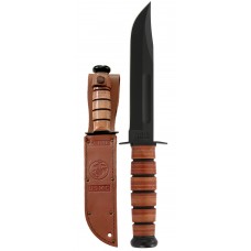 Ka-Bar USMC 7" Fixed Blade Knife - Brown