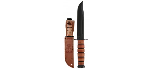 Ka-Bar USMC 7" Fixed Blade Knife - Brown