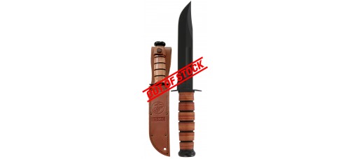 Ka-Bar USMC 7" Fixed Blade Knife - Brown