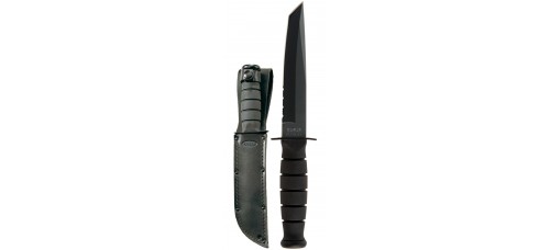 Ka-Bar Short Tanto 5.25" Fixed Blade Knife - Black