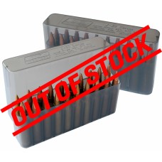 MTM Case-Gard Large Rifle 20 Round Slip Top Clear Smoke Ammo Box