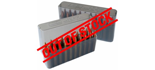 MTM Case-Gard Large Rifle 20 Round Slip Top Clear Smoke Ammo Box