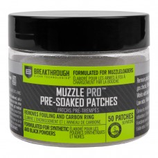 Breakthrough Clean Technologies Muzzle Pro Round Pre-Soaked Cleaning Patches - 50/Jar