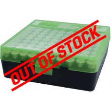 MTM Case-Gard 100 Round Green/Black Flip Top Handgun Ammo Box