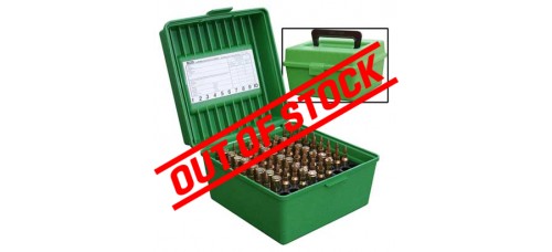 MTM Case-Gard Deluxe Magnum Green 100 Round Ammo Case
