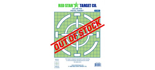Red Star Target Co. Pistol Target (Extra-Thick Shooting Paper) - 10 pack 