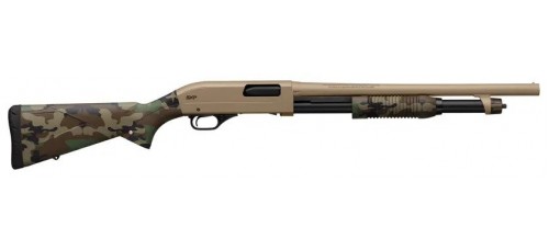 Winchester SXP Woodland Defender Flat Dark Earth 12 Gauge 3" 18.5" Barrel Pump Action Shotgun